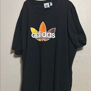 Adidas Black Tee with Vibrant Logo